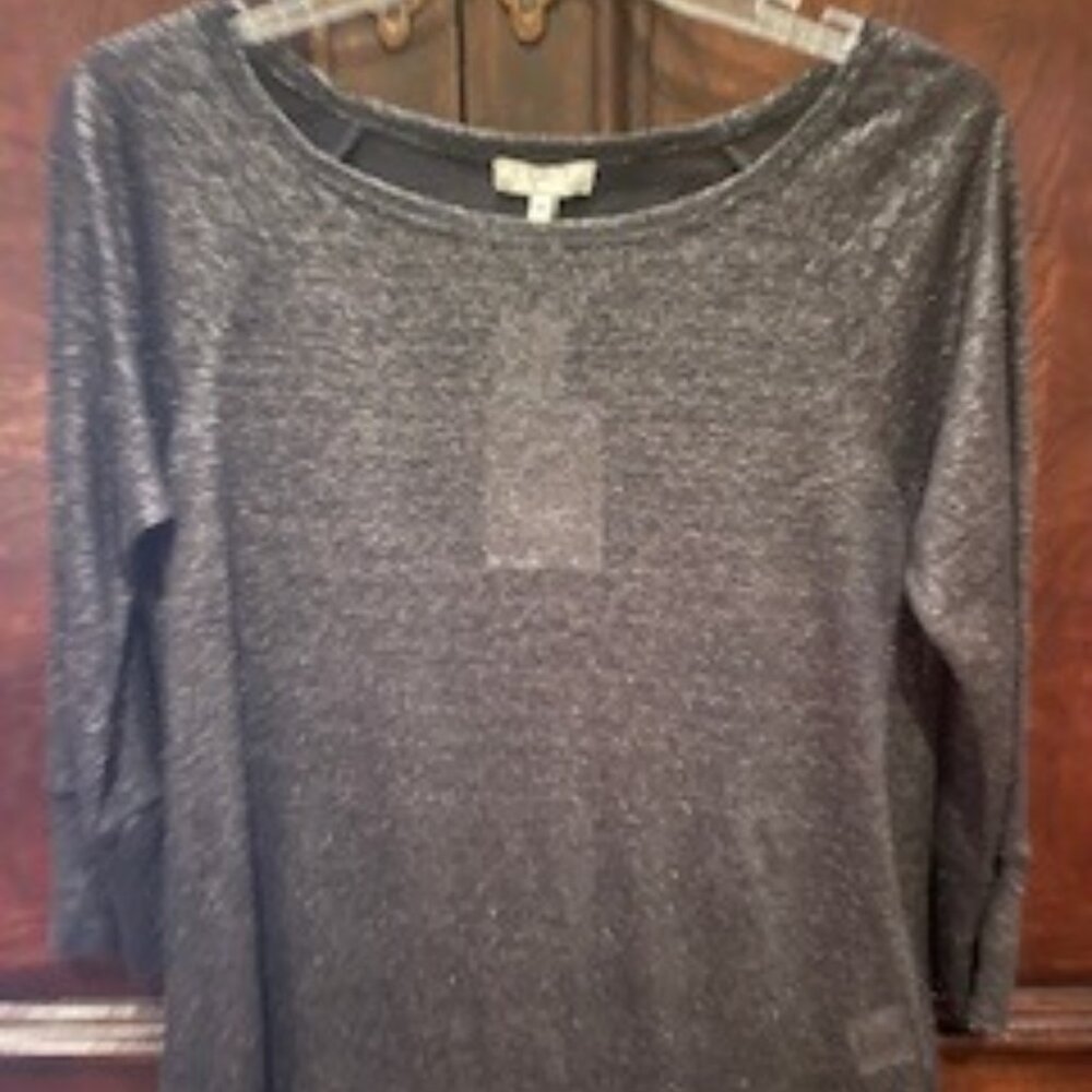 Joie "Cyndi" Metallic knit Boatneck Top - New With Tags, Size XS